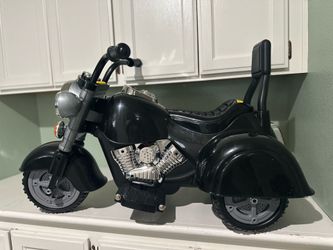 Chopper Kids Motorcycle with Adjustable Headlight(Black)