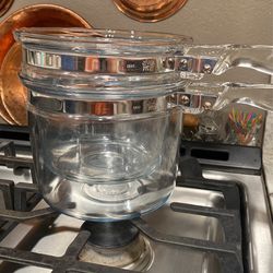 Vintage Pyrex Double Boiler 