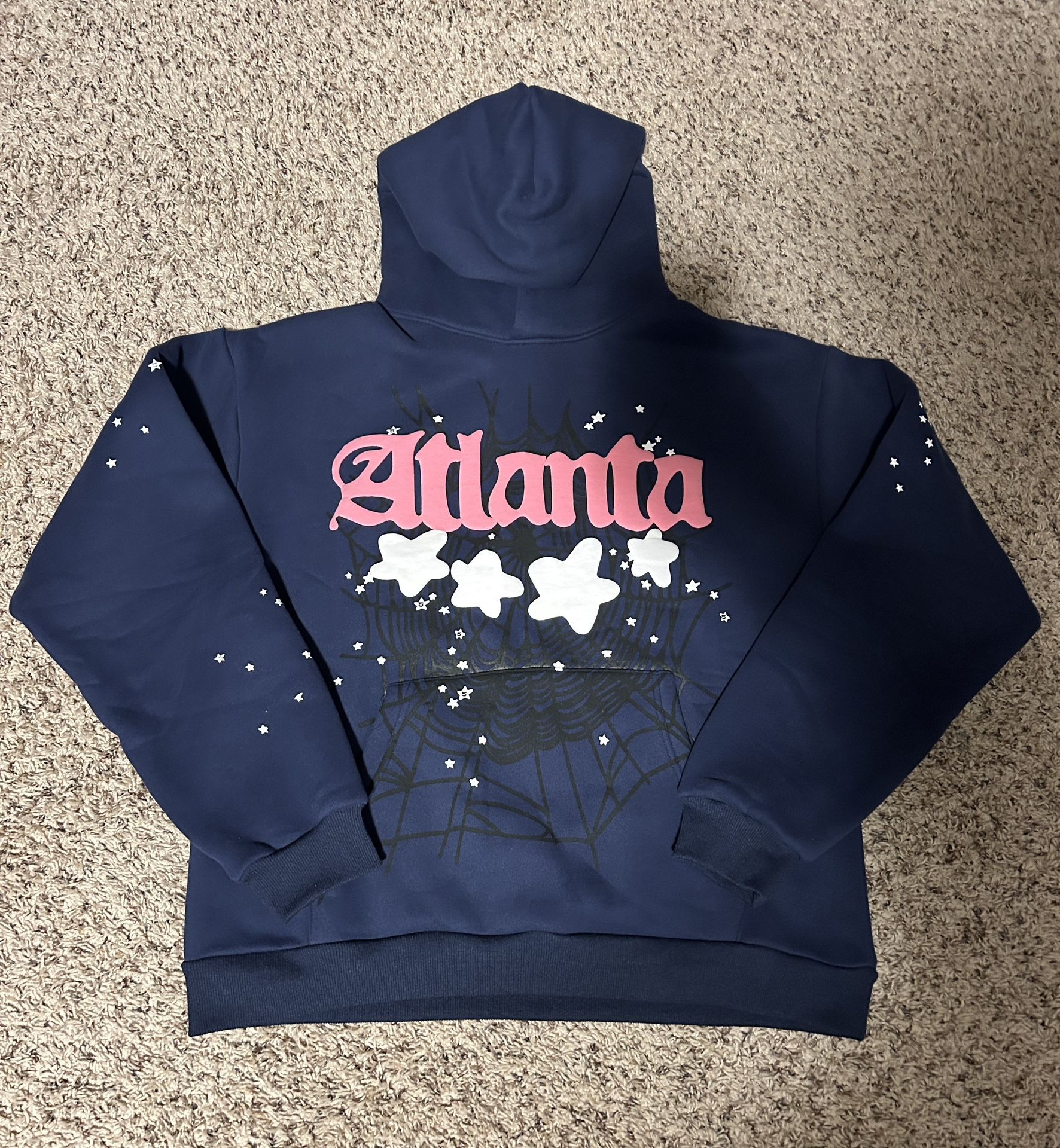 Navy Atlanta Sp5der Hoodie - SZ US L