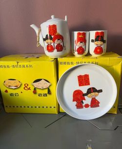 Traditional Chinese couple tea set