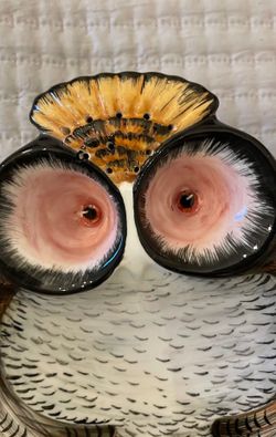 Vintage Owl Serving Dish