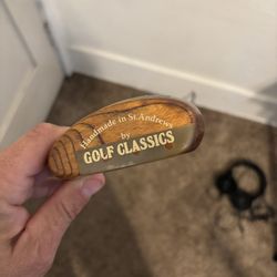 Vintage Handmade Wooden Putter Golf Club