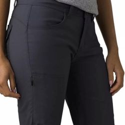 NEW - Prana Halle II Straight Leg Women's Travel Packable Pants,  6 Hiking UPF 50+, water repellent 