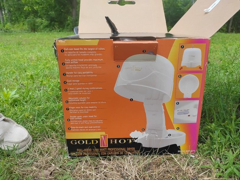 Gold N Hot Full Hood 1200w Pro. Hairdryer