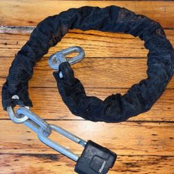 Lock For $20 & 12 Inch Metal Chain For $25! 