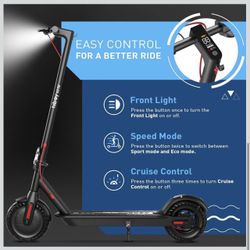 S2 SE Electric Scooter, 19 MPH, 17–25 Miles Range, Foldable Commuter E-Scooter with 10" Tires, Cruise Mode & Dual Braking System