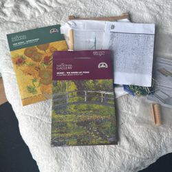 Two Counted Cross Stitch Kits Plus Frame