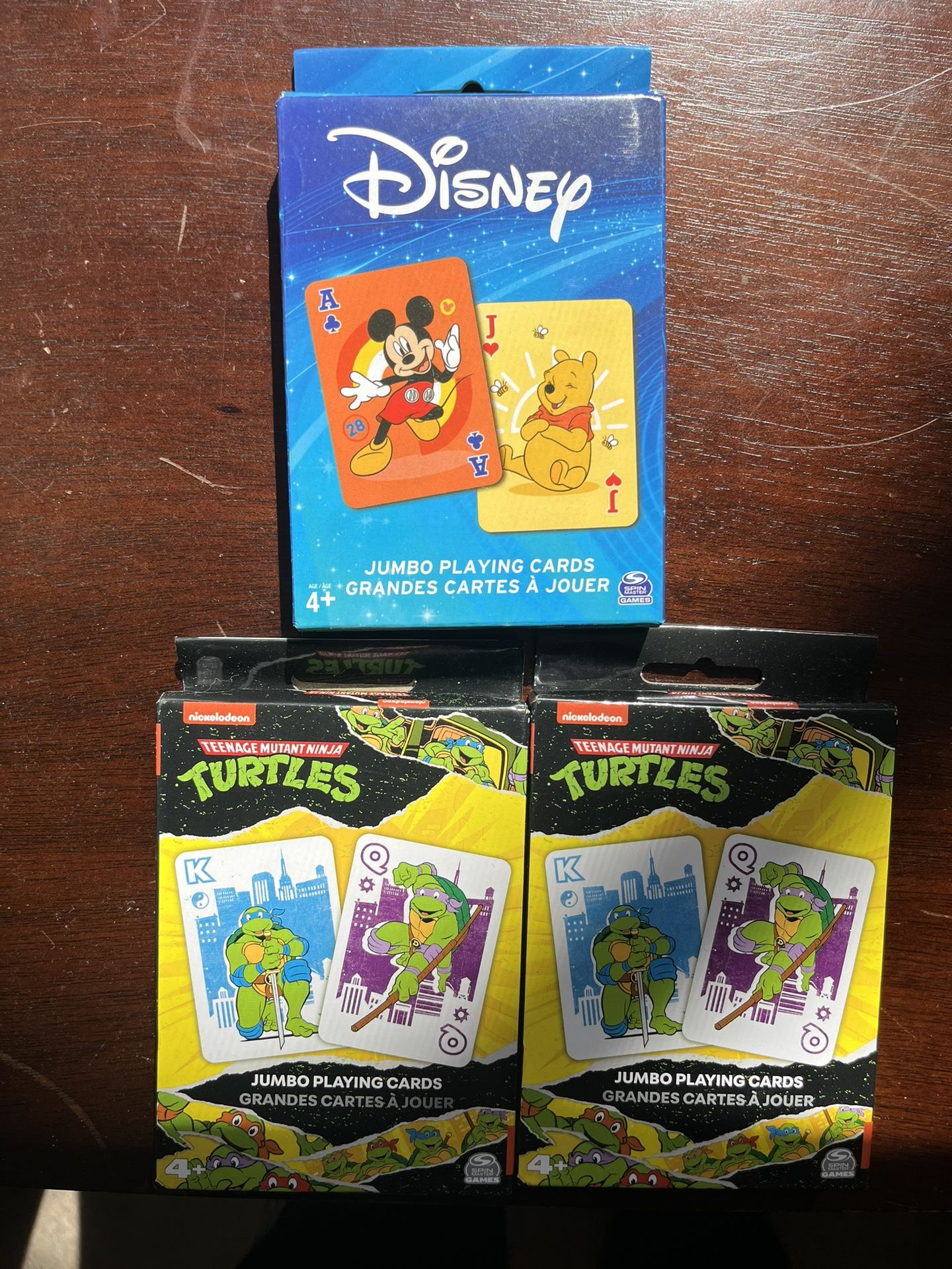 Jumbo Playing Cards TMNT And Disney