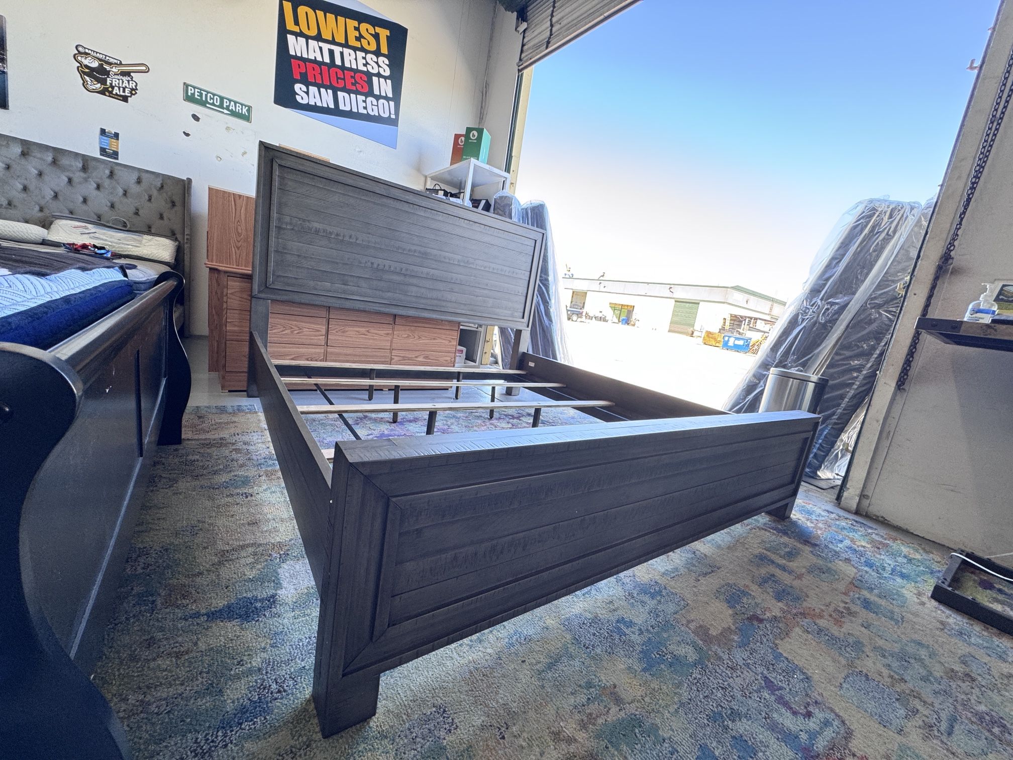 King Wooden Heavy Duty Solid Bed Frame $388