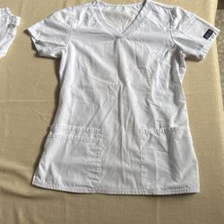 White scrub shirt 