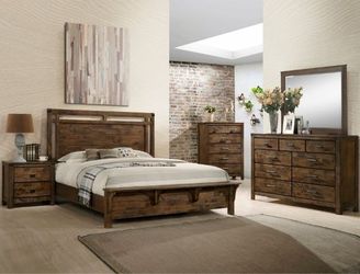 NEW RUSTIC FARM HOUSE WOOD BED ROOM SET💥NO CREDIT NEEDED $10 Down