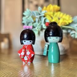 Japanese Kimono Girl Figures Buyer Gets Free Decorative Card As Pictured