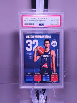 2023 Victor Wembanyama EQUIPES DE FRANCE Slam Deck PSA 10