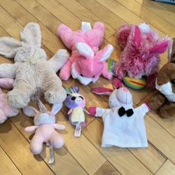 8 Easter Bunny Plushies