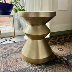 West Elm - Nolan Geometric Brass Accent Table 