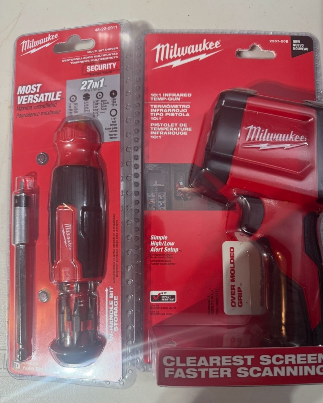 Milwaukee Temp Gun And Non Contact Voltage Tester $60