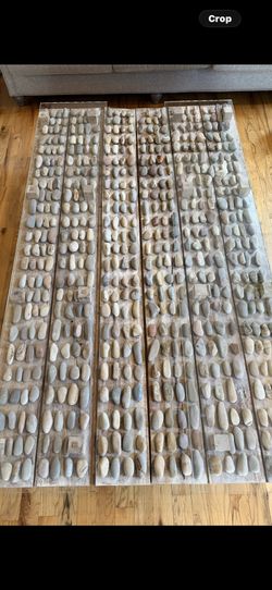 Restoration Hardware Custom Glass River Stone Coffee Table – Designer Statement