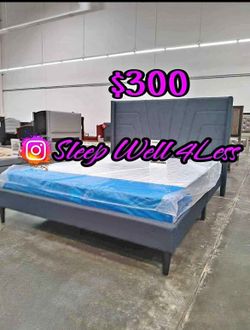 New queen bed
