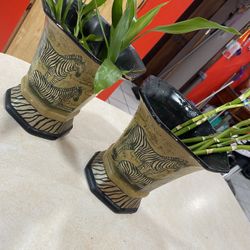 Zebra Vases