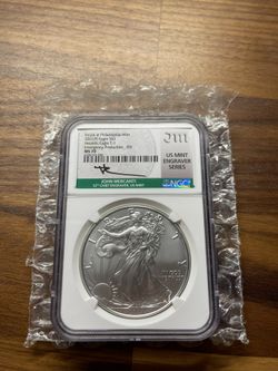 2021 Silver Eagle P - Business Strike - Type 2 - FDOI Mercanti Signed Label