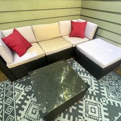 Outdoor patio Furniture Sectional And Table