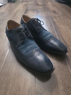 Mens Stacy Adams size 10 dress shoes blue two tone