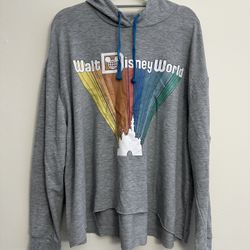 Walt Disney World Cropped Rainbow Hoodie Size 1X