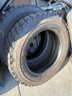 255/70r22.5 Three Goodyear Tires In Great Shape