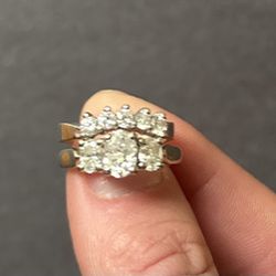 Diamond Engagement Ring and Wedding Band