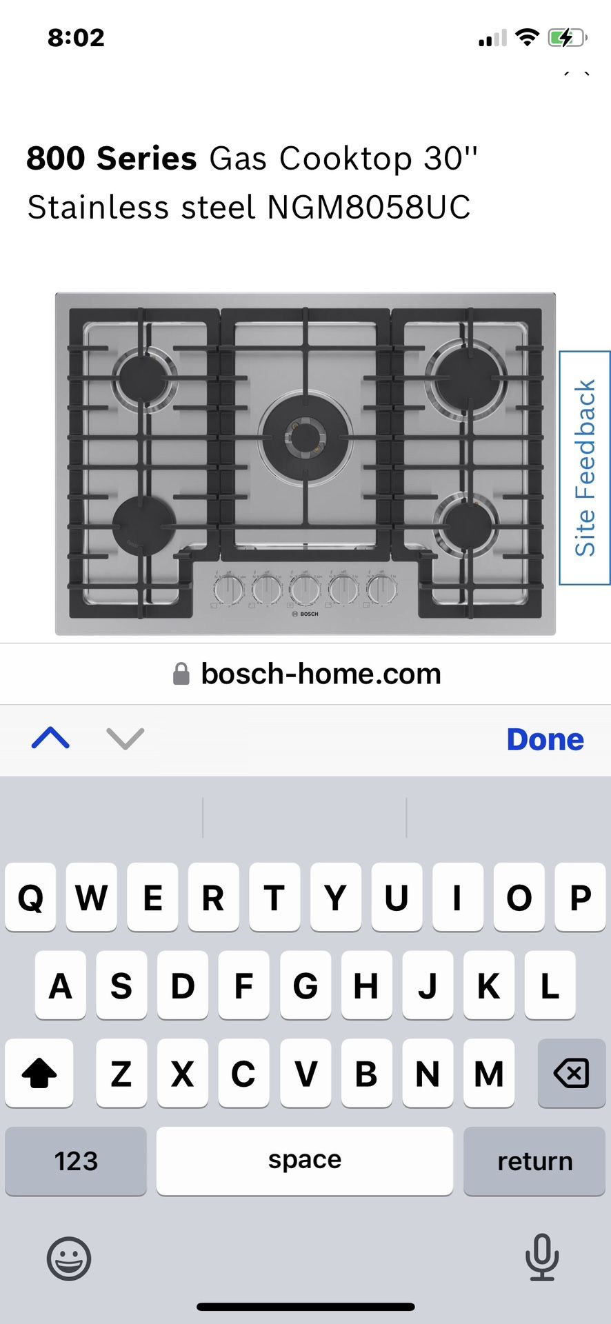 NEW IN BOX BOSCH BENCHMARK 800 SERIES STAINLESS STEEL COOKTOP WITH FACTORY WARRANTY 1/28/24