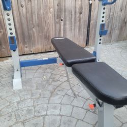 squat Bench Press Rack n bar n weights