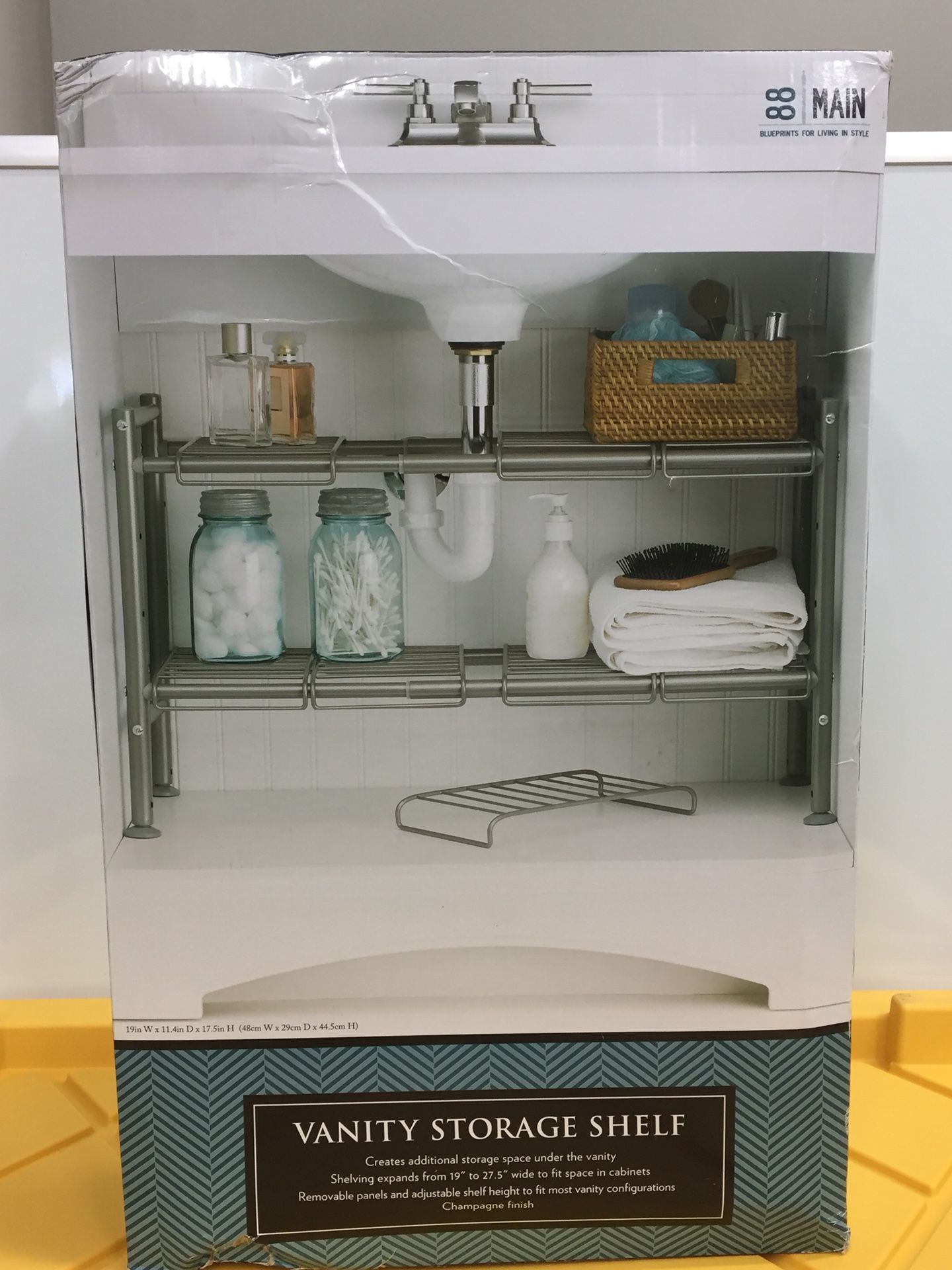Expandable Under Sink Storage Rack Champagne 88 Main for Sale in Los  Angeles, CA - OfferUp