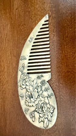 Chinese Silver Metal Decorative Hair Comb
