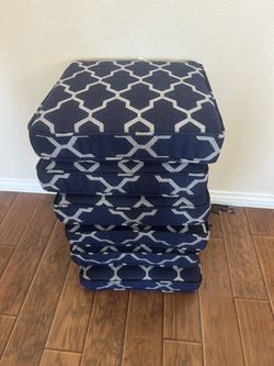 Navy blue Allen + Roth￼ patio cushions