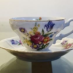 Fairyland China Hand painted Japanese Tea Cup & Saucer