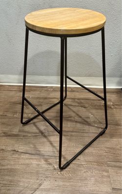 Wood and metal stool quantity 3