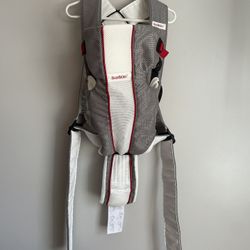 Baby Bjorn Air Mesh Baby Infant Carrier Front & Rear 8-25 Lbs White Gray Red