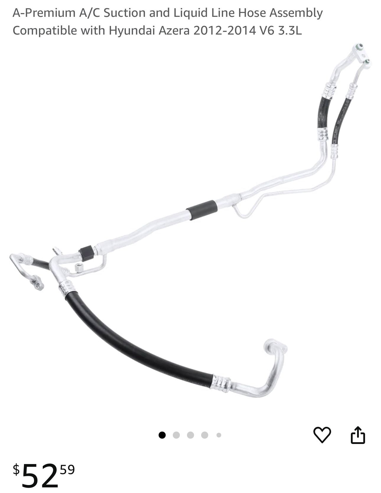 A-Premium A/C Suction and Liquid Line Hose Assembly Compatible with Hyundai Azera 2012-2014 V6 3.3L