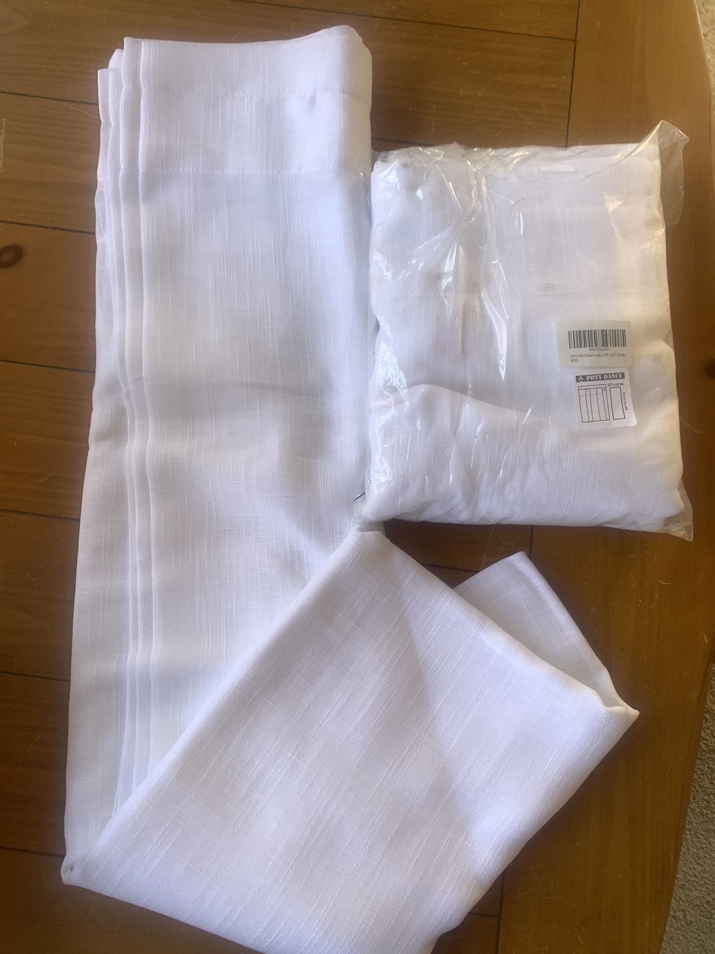 Sheer White Curtains-52x84 Each Panel-comes With 2 Panels