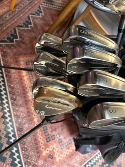Full Gunmetal Taylormade Qi Iron and Qi35 Wood Driver set