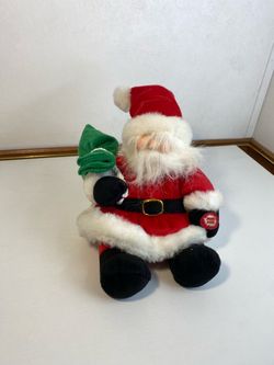 Main Joy Limited 7" x 7" singing Santa Claus Vintage Hong Kong loud singing