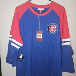 Mitchell And Ness Cubs 3/4 Sleeve 