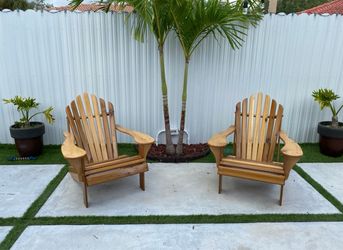 Adirondack chairs.