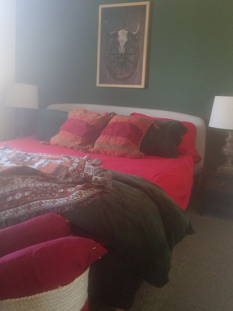 King Size Bed Frame Without Mattress. Fabric for Sale in Show Low, AZ