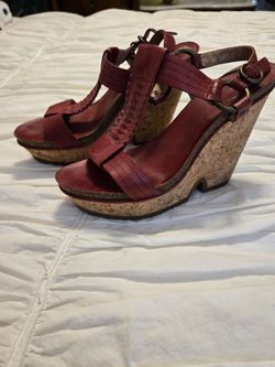 Frye Leather Braylin wedge sandals