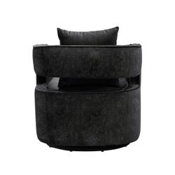 Two Tov Furniture Kennedy Swivel Chair (Black)