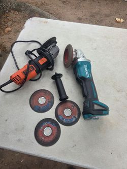 🎈leer Read Mire See Photos Please  makita 18v grinder no batt no charger  $90 for both firme no low Ball