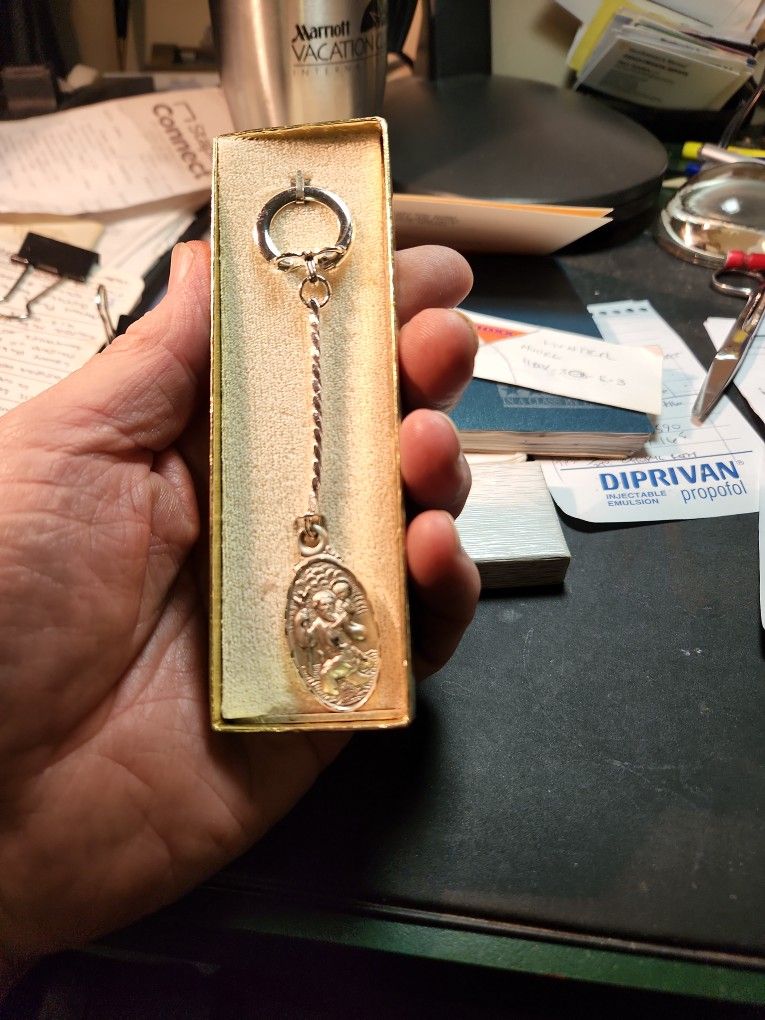 Sterling Keychain St Anthony