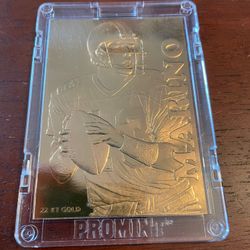 1995 Dan Marino 22 karat gold card