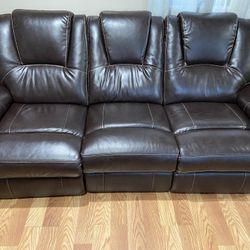 Leather Type Couches Reclining 